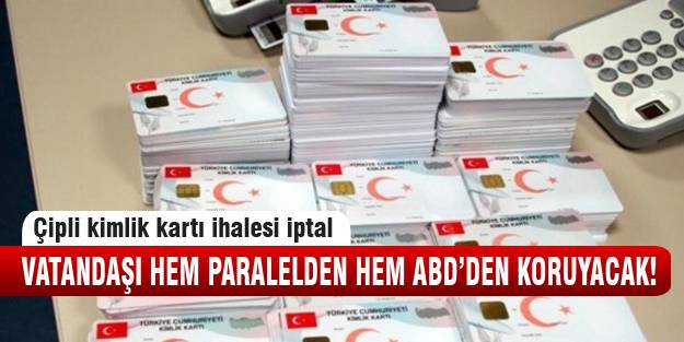 Paralel yapı çipli kimlik kartı ihalesinde