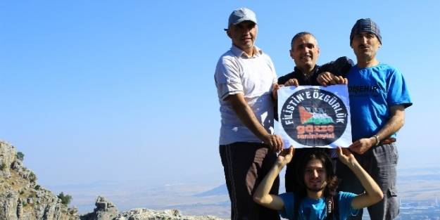 Seydişehirli Dağcılar ‘gazze’ İçin Tırmandı