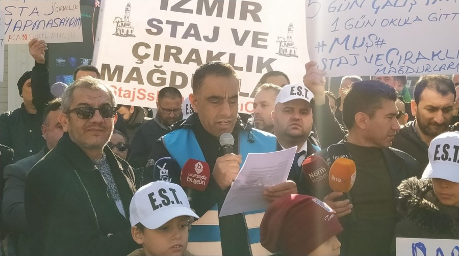 Staj mağdurları Bursa'da buluştu