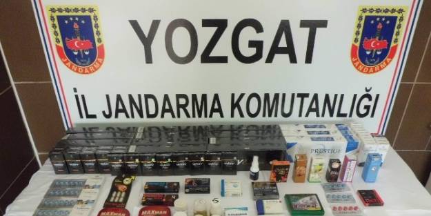 Yozgat’ta Jandarmadan Kaçak Sigara Ve Hap Operasyonu