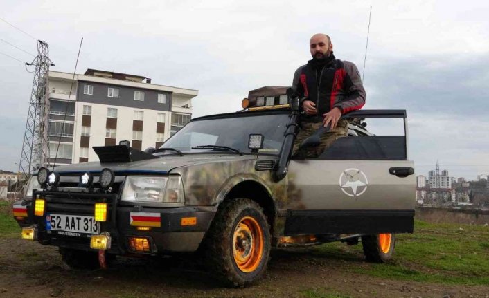 Cip alamayan Karadenizli Kartal'ı Off Road aracına dönüştürdü