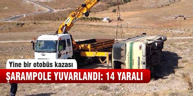 Belediye otobüsü kaza yaptı:14 yaralı