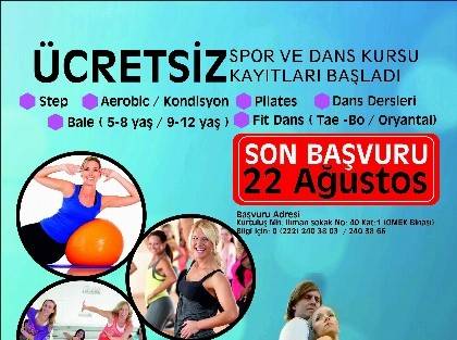 Odunpazarı Belediyesinden Ücretsiz Spor Ve Dans Kursları