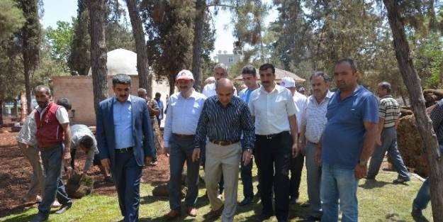 Başkan Kara İslam Bey Parkında Yapılan Çalişmalari Takip Etti