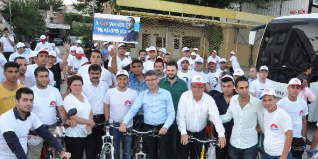 Ak Parti Adana İl Gençlik Kollarından Erdoğan’a Bisikletli Destek