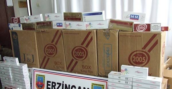 Erzincan’da 20 Bin Paket Kaçak Sigara Ele Geçirildi