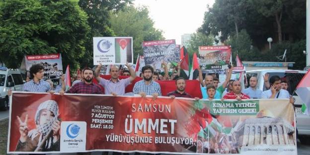 Samsun'da İsrail Protestosu