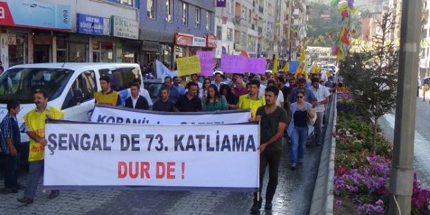 Hakkari’de Işid Protestosu