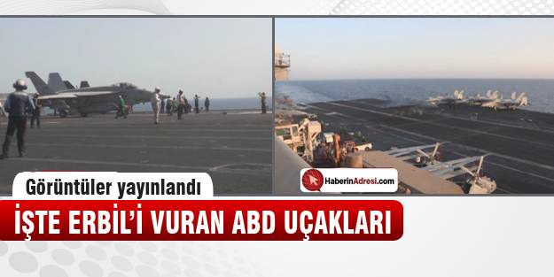 IŞİD'i vuran ABD uçakları İZLE