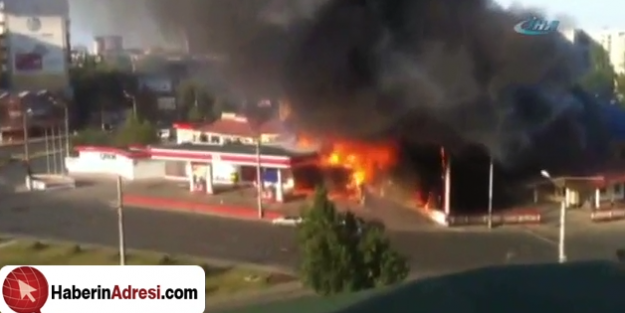Benzin istasyonu böyle havaya uçtu!