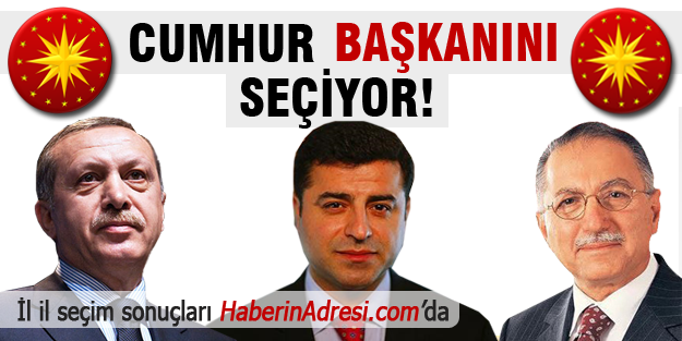 GAZİANTEP Cumhurbaşkanlığı seçim sonuçları (10 AĞUSTOS 2014)