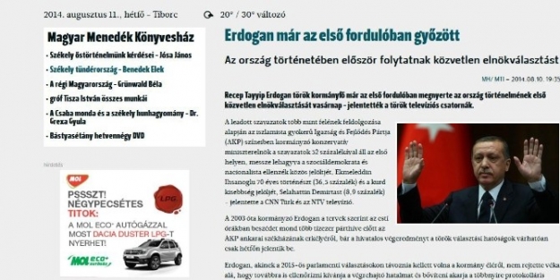 Macar Basını: “beklenen Oldu, Erdoğan Türkiye’nin Yeni Cumhurbaşkanı”