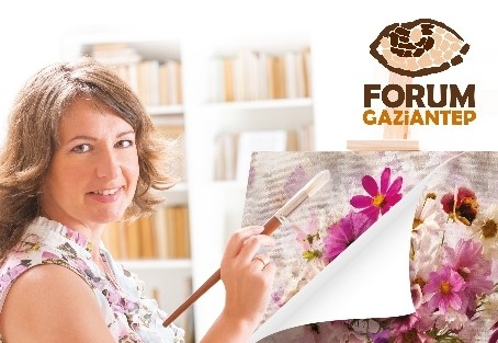 Forum Gaziantep’ten ‘tuval Üzeri Transfer’ Konulu Resim Atölyesi Çalişmasi