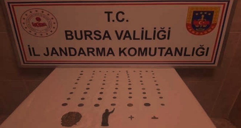 Bursa'da Jandarmadan tarihi eser operasyonu: 2 kişi yakalandı