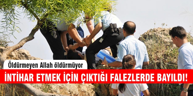 İntihar etmek için çıktı sıcaktan bayıldı!