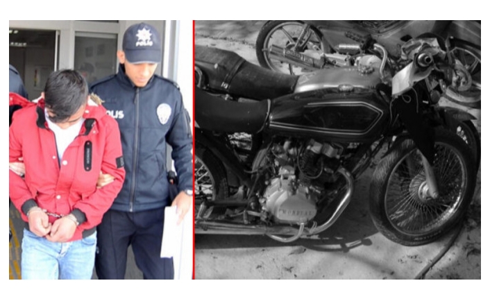 Çaldığı motosikletle gezerken yakalandı!