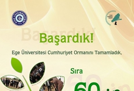 Ege Üniversitesi’nin 60. Yıldönümüne 60 Bin Fidan