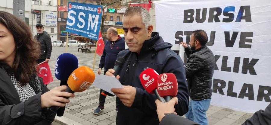 Bursa’da Staj Mağdurlarından Protesto