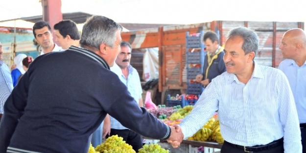 Başkan Akkaya’dan Pazar Ziyareti