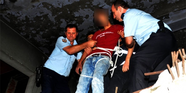 Bonzai kullanan gençler mahsur kaldı