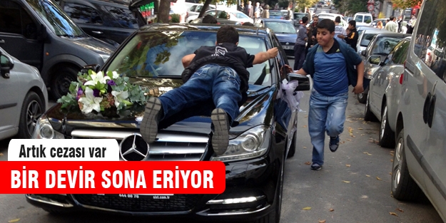 Düğün konvoyunun önünü kesenlere para cezası!