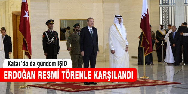 Cumhurbaşkanı Katar'da böyle karşılandı