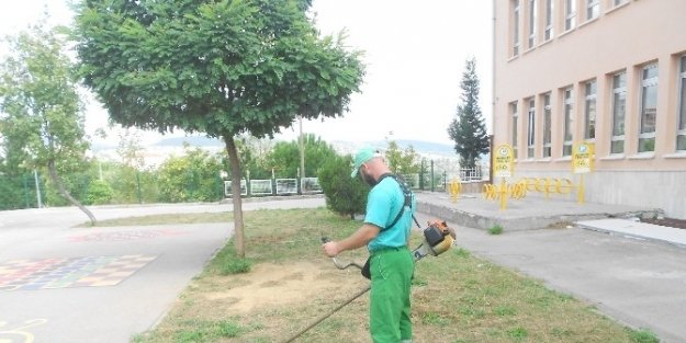 İzmit’te Okul Bahçelerine Bakım Yapıldı