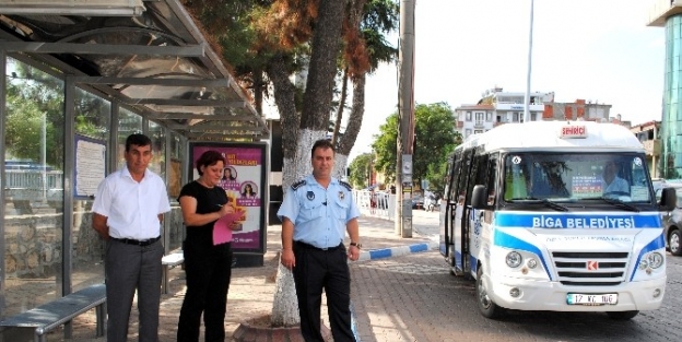 Biga’da Toplu Taşıma Araçları Denetlendi