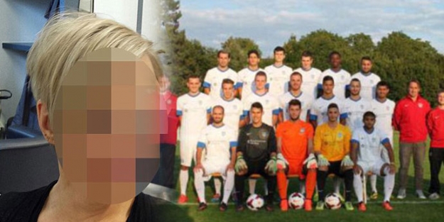 Takımın gözü önünde futbolcuyla seks yaptı!