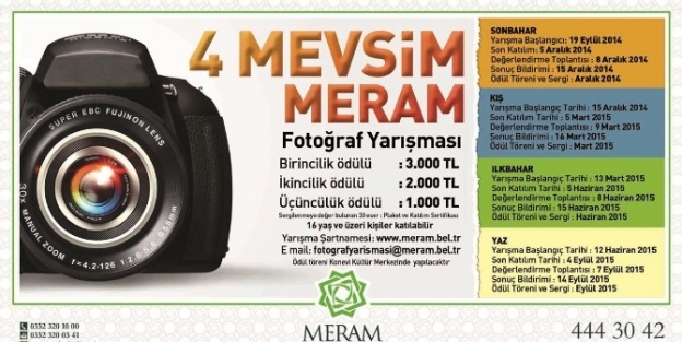 Meram Belediyesi’nden Ödüllü Fotoğraf Yarışması