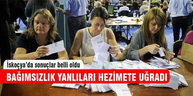 İskoçya bağımsızlığı istemedi