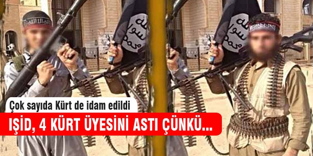 IŞİD 4 Kürt'ü astı!