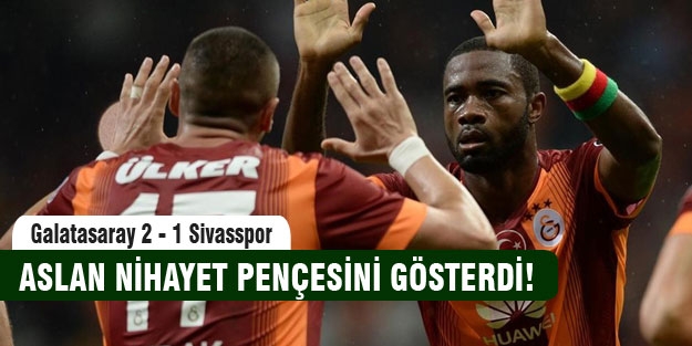 Galatasaray, Sivasspor'u 2-1 yendi