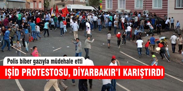 IŞİD protestosunda Diyarbakır karıştı!
