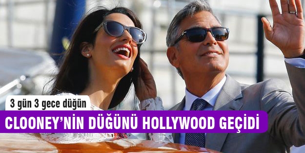 Clooney'nin düğününde Hollywood geçidi