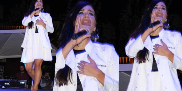 Sahneye aşçı önlüğüyle çıktı!