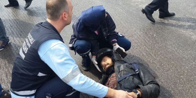 Motosiklet sürücüsü dehşet saçtı!