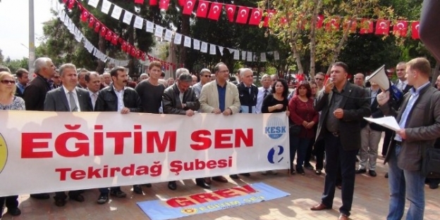 Tekirdağ’da Eğitimcilerden Kobani’ye Destek Eylemi