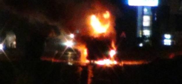 TOMA alev alev yandı