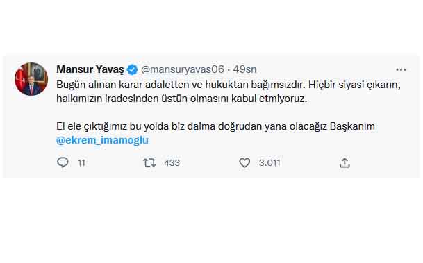 Ekrem İmamoğlu’na hapis kararına tepki yağıyor!