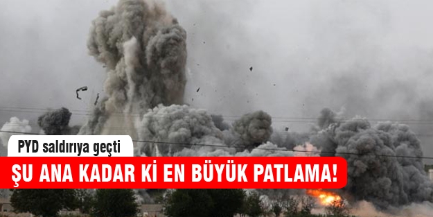 Kobani'de şu ana kadar ki en büyük patlama!