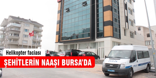 Helikopter kazasında şehit olan 4 askerin naaşı Bursa'da