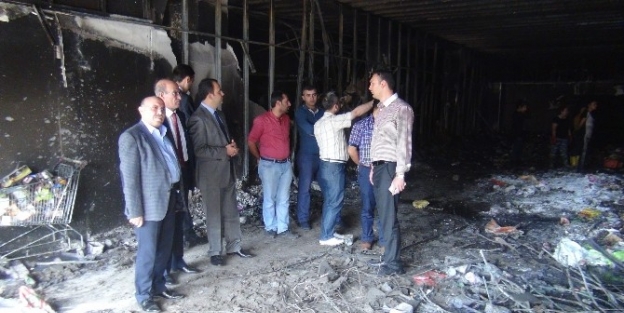 Kaymakam Ermiş İş Yerleri Zarar Gören Esnafı Ziyaret Etti