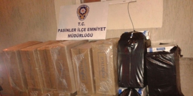 Pasinler’de 9 Bin 360 Paket Kaçak Sigara Ele Geçirildi
