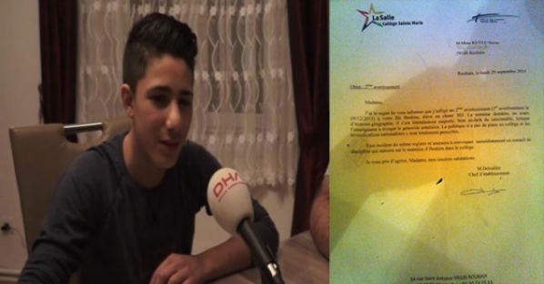 Soykırım yok diyen öğrenciyi okuldan uzaklaştırdılar