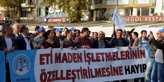 Bor Madenlerinin Özelleştirilmesine Karşı Eylem Yaptılar