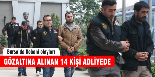 Kobani protestocuları adliyeye sevk edildi