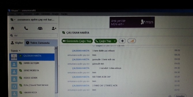 Çay Siparişleri Skype’de