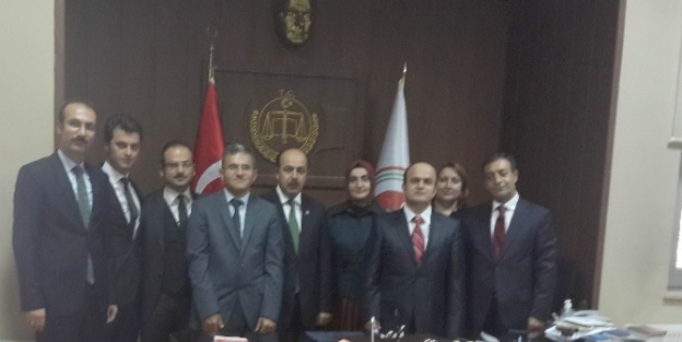 Erzurum Baro’sun Yeni Başkanı Ve Yönetiminden Adalet Komisyonu Başkanı İle Cumhuriyet Başsavcısına Ziyaret