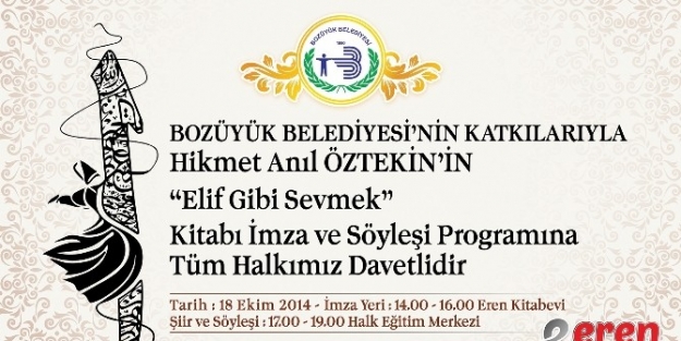 Bozüyük’te “elif Gibi Sevmek” Kitabının İmza Günü Düzenlenecek